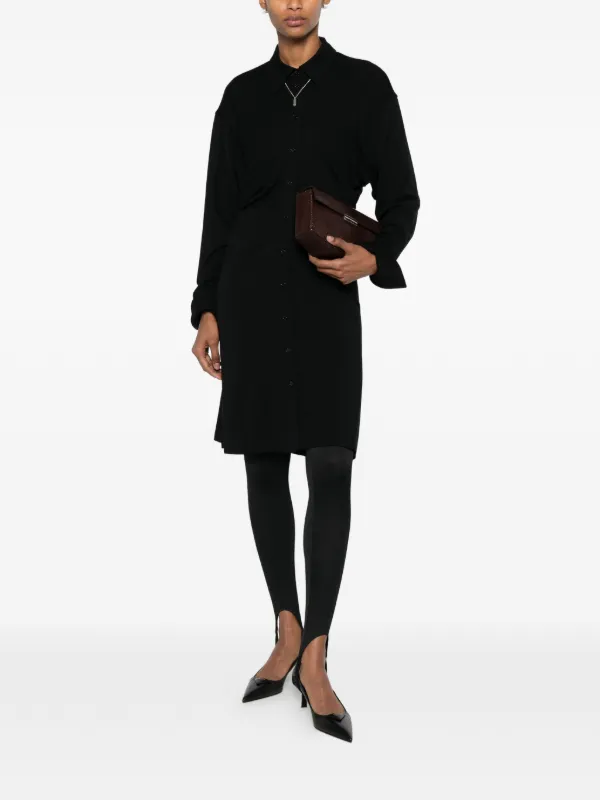 toteme ruched dress Toteme - Slouch jersey shirtdress Black - M
