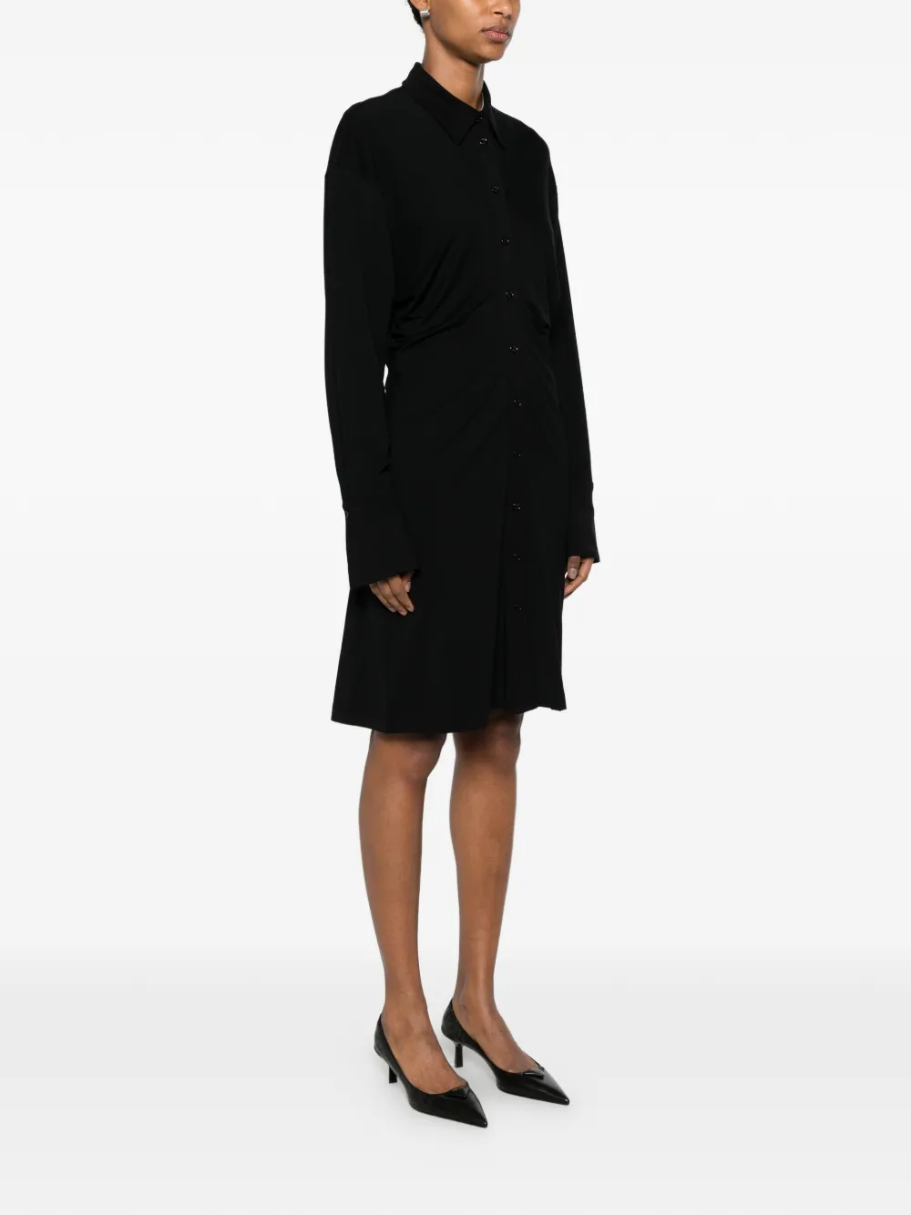 TOTEME Blousejurk met ruches Zwart