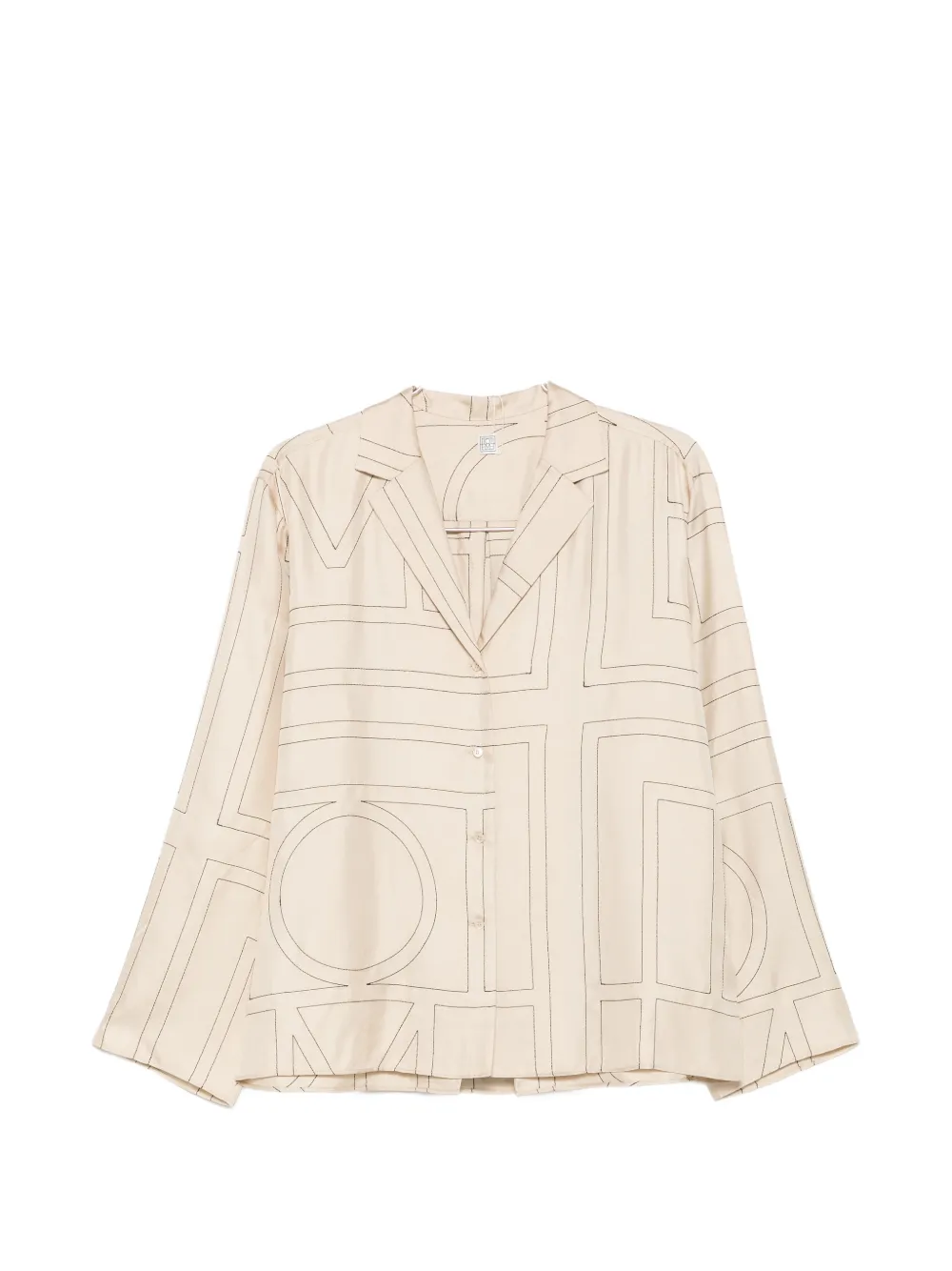 TOTEME monogram-print shirt - Nude