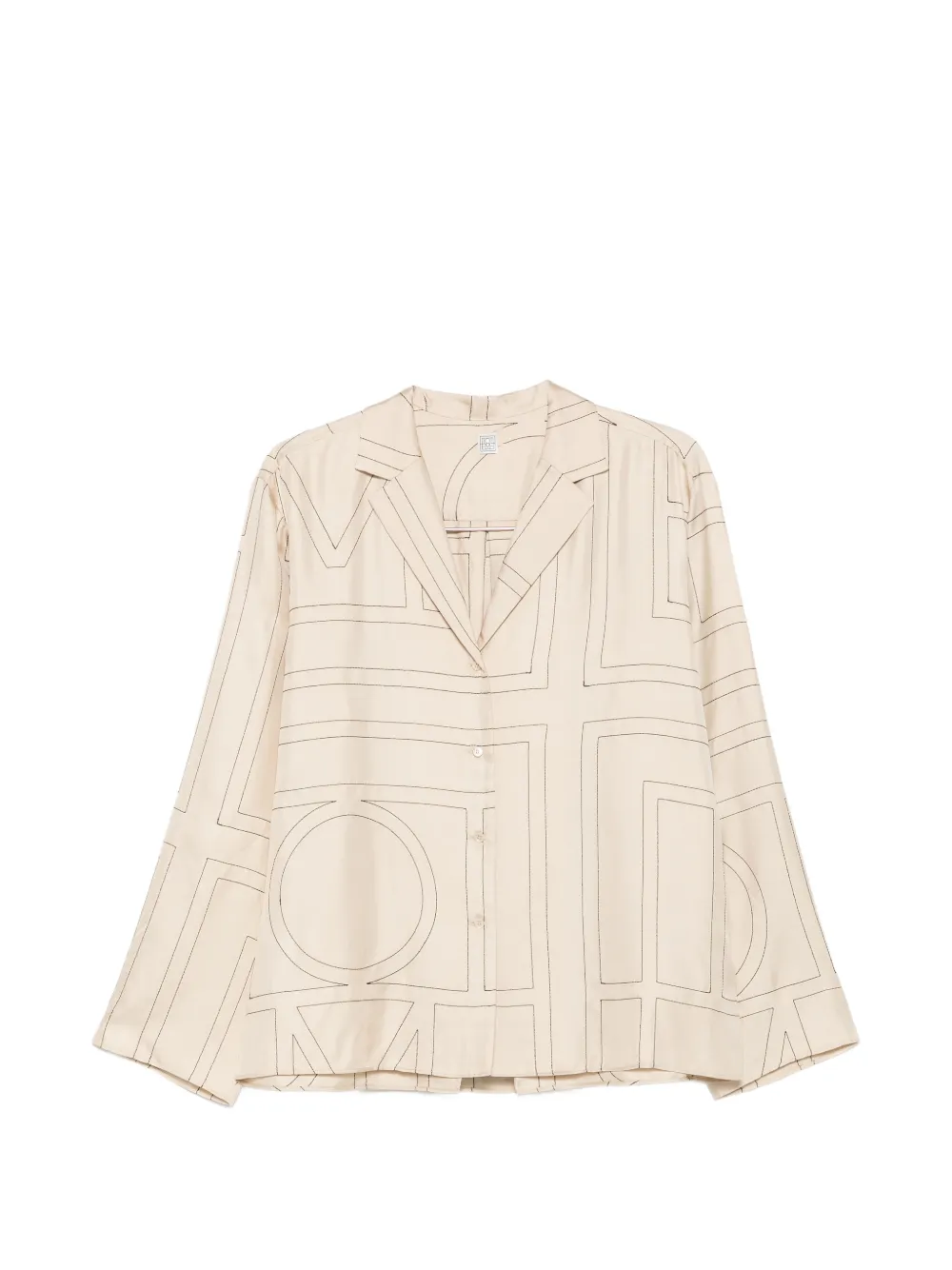 TOTEME monogram-print shirt - Toni neutri