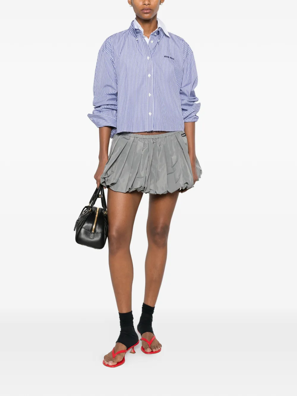 Miu Gestreept shirt Blauw
