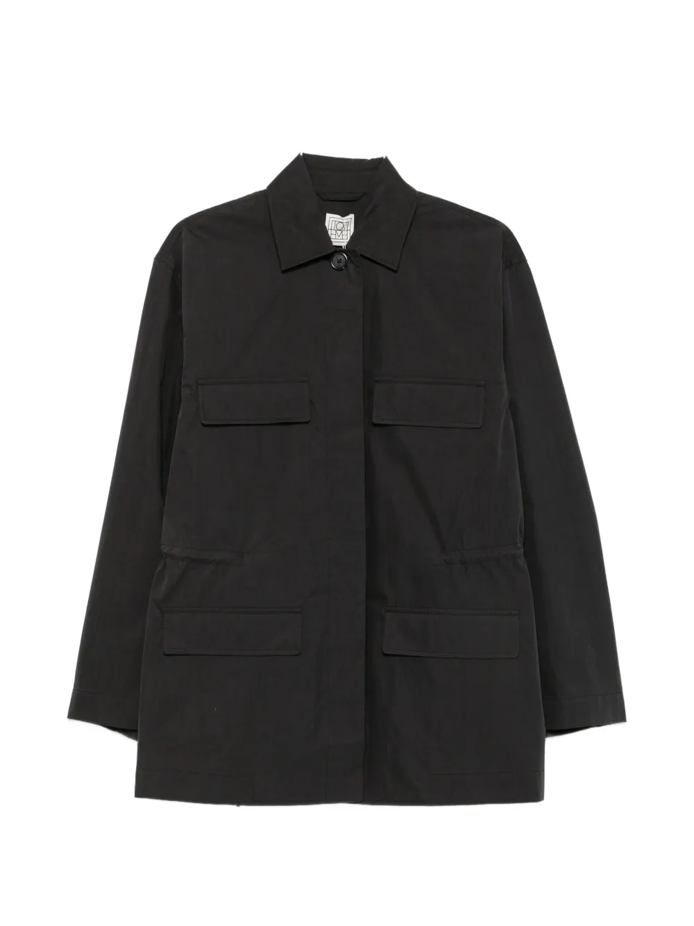 TOTEME drawstring-waist pocket-detail jacket - Nero