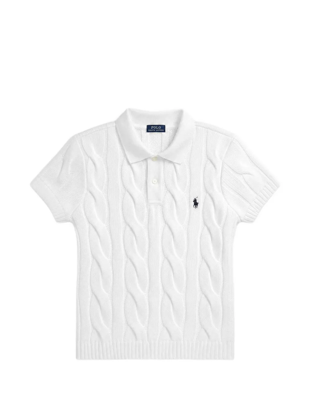 Polo Ralph Lauren cable-knit polo shirt - Bianco