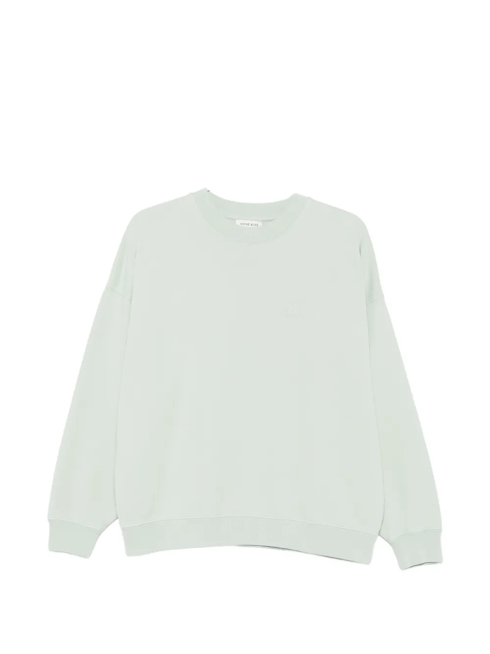 ANINE BING Miles logo-embroidered sweatshirt - Verde