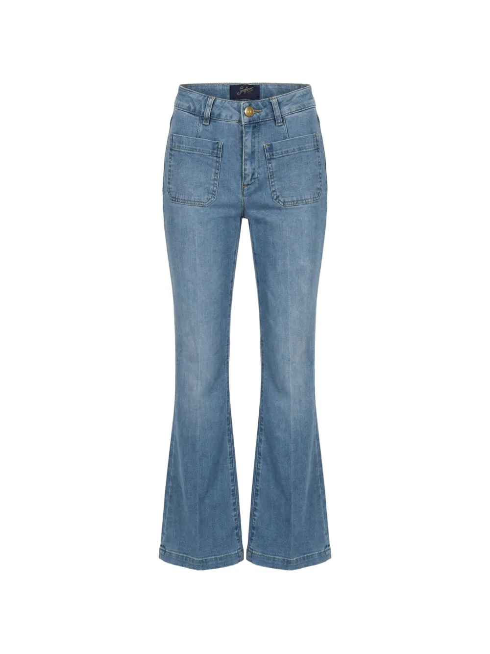 Seafarer Delphine patch-pocket flared jeans - Blu