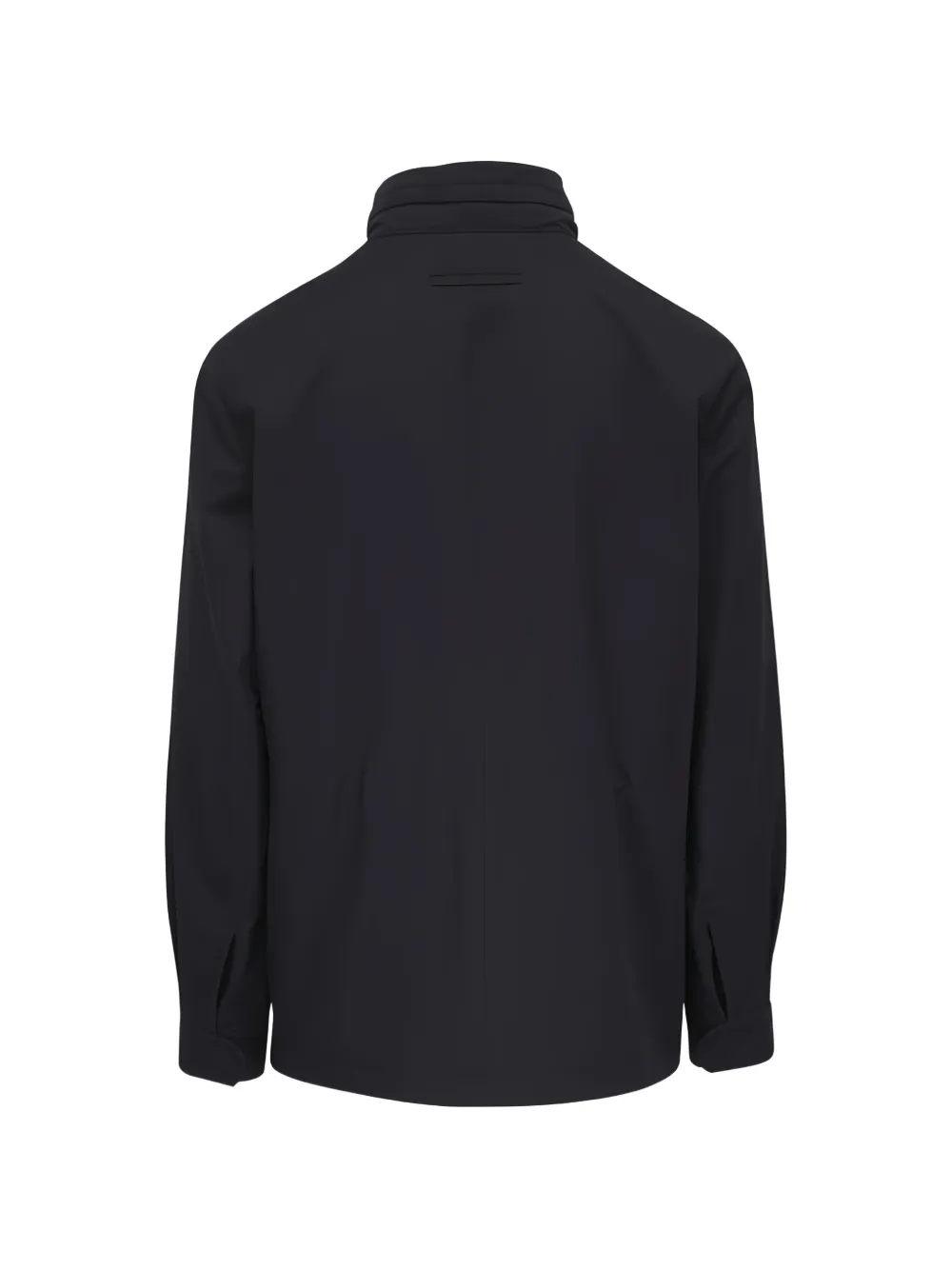 Zegna Jas met capuchon en klepzak Blauw