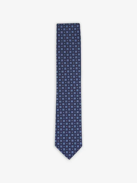 Eton Seidenkrawatte mit geometrischem Print