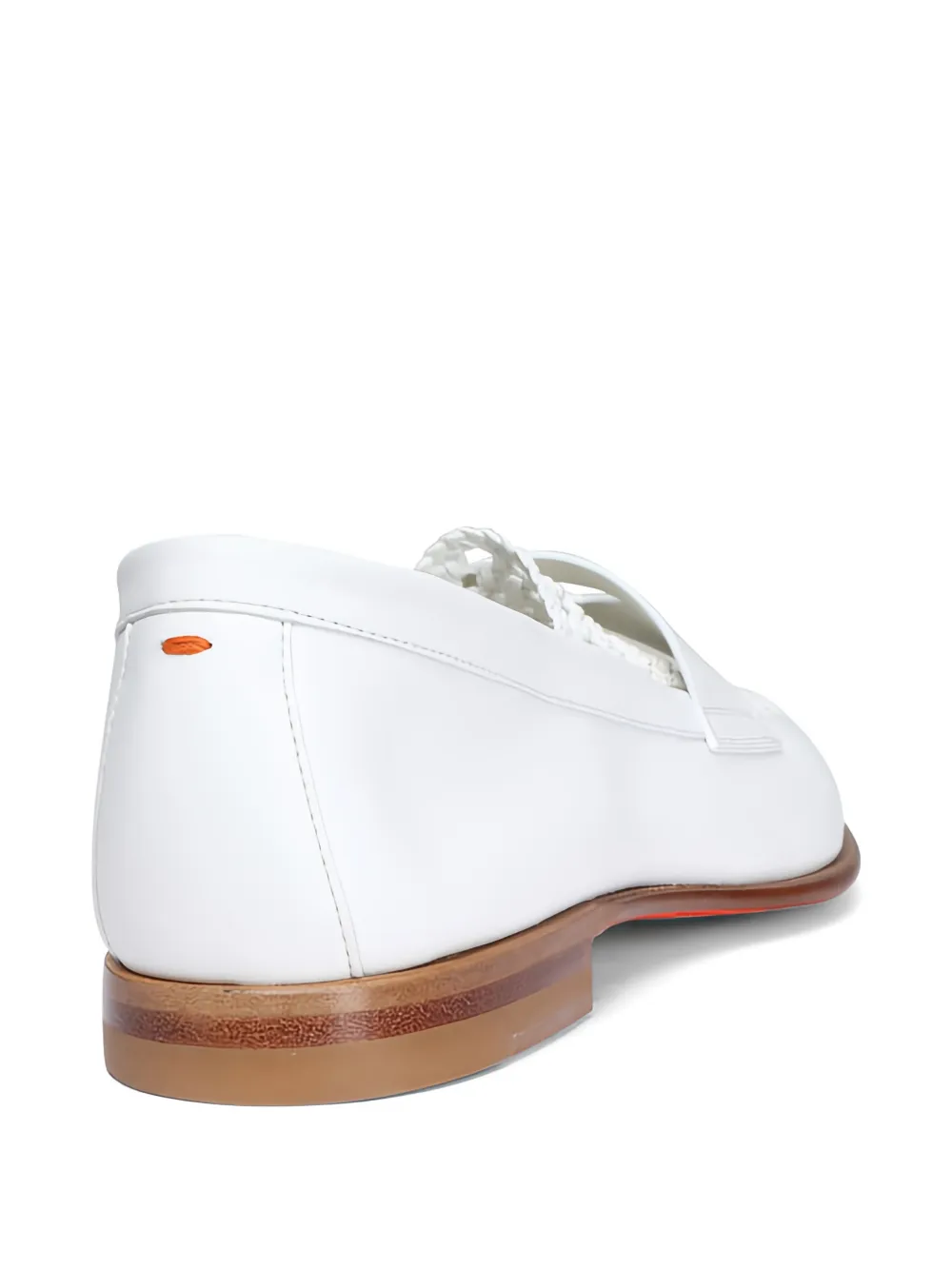 Santoni Luce woven-leather loafers Wit