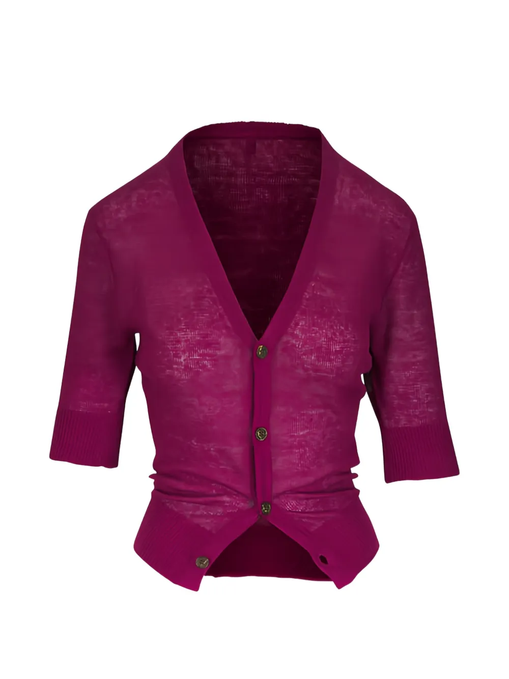 R13 short-sleeve V-neck cardigan - Purple