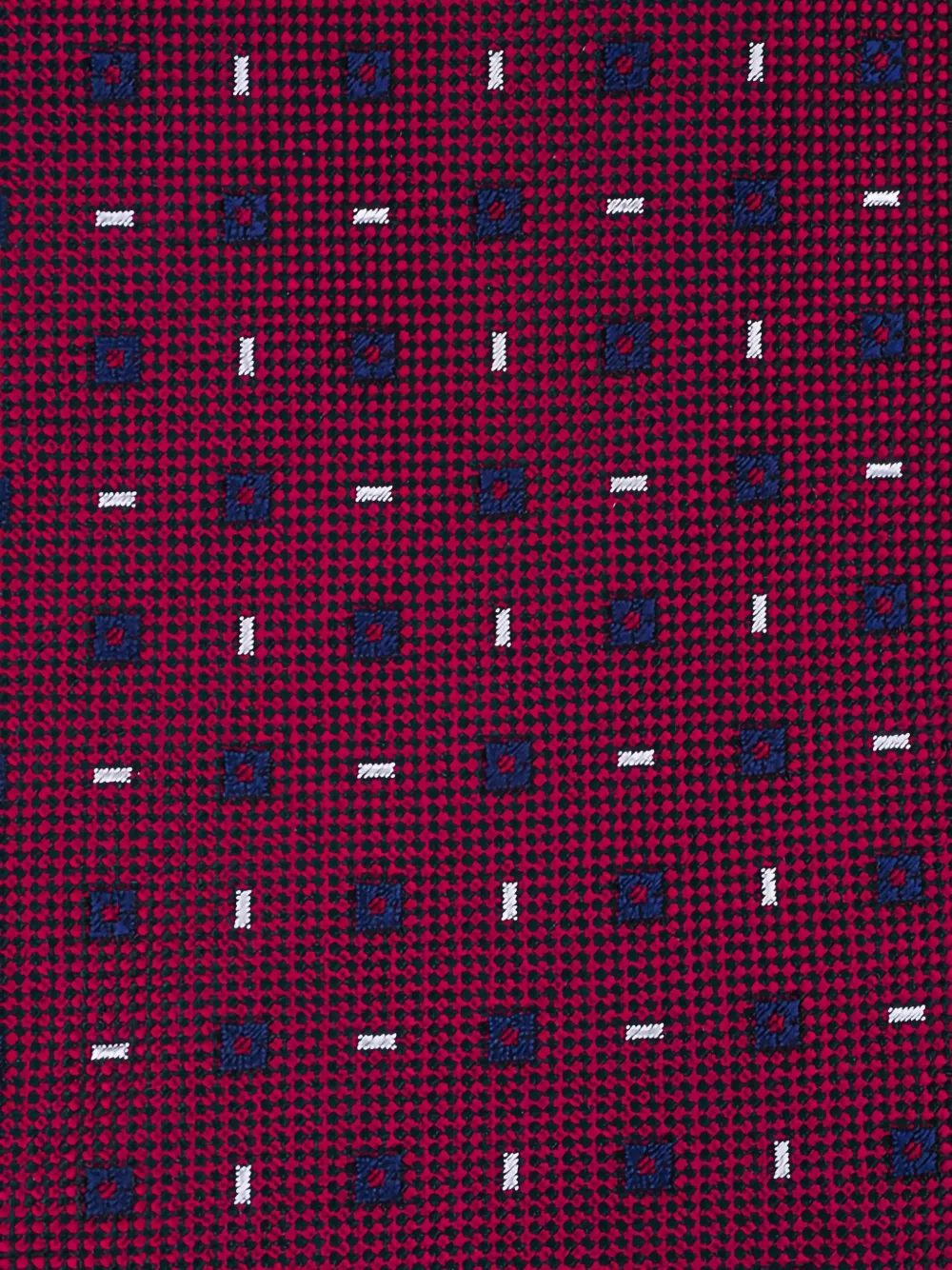 Zegna Zijden stropdas met geometrisch patroon Rood