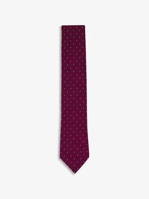 Zegna geometric-pattern silk tie