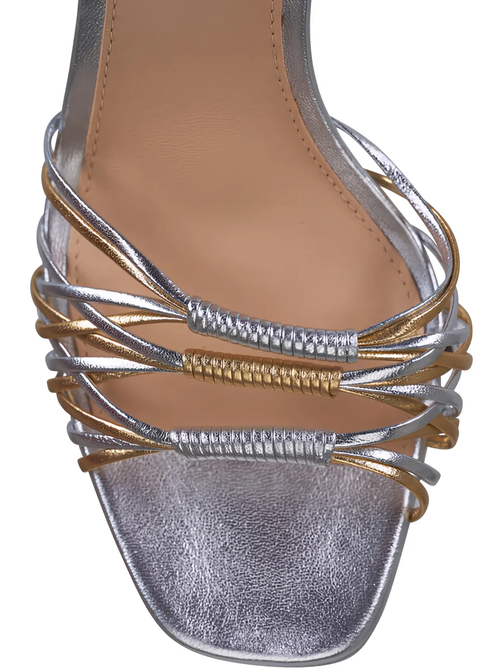 Veronica Beard Metallic sandalen met bandje Grijs