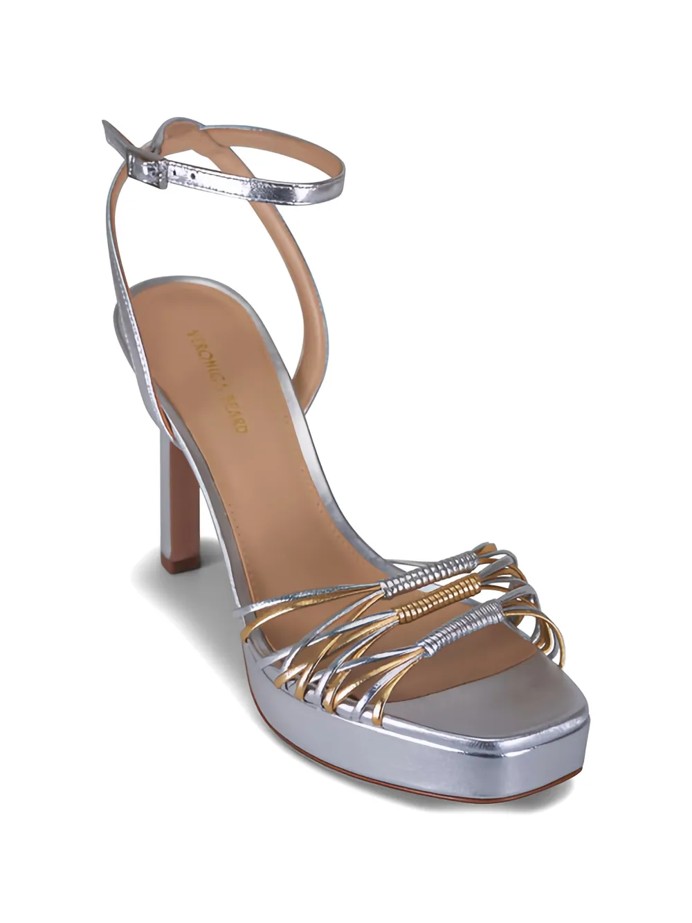 Veronica Beard Metallic sandalen met bandje Grijs