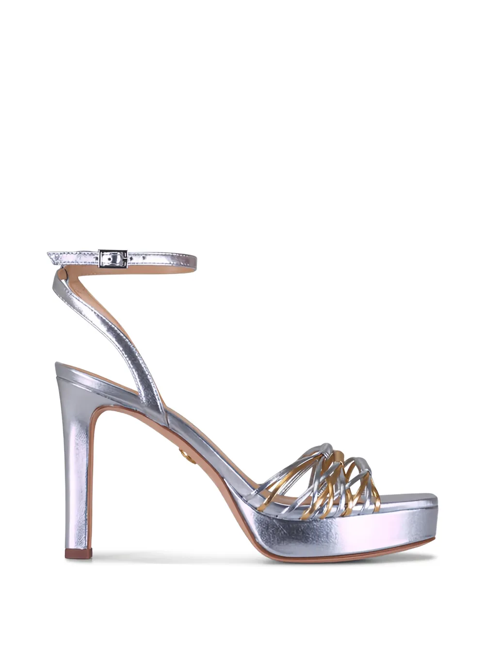 Veronica Beard Metallic sandalen met bandje Grijs