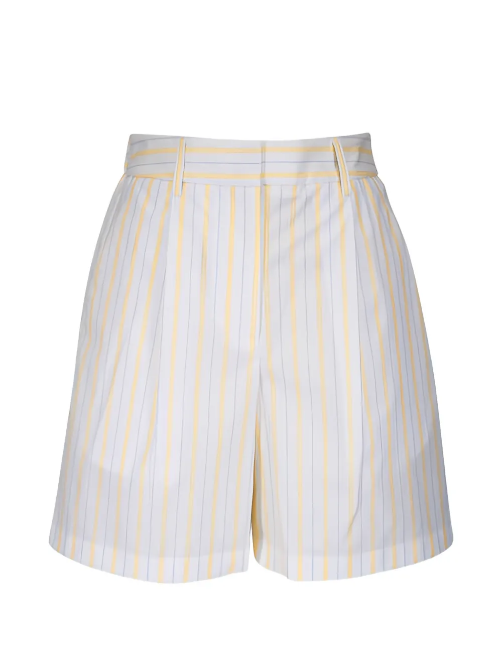 TWP striped pleated shorts - Weiß