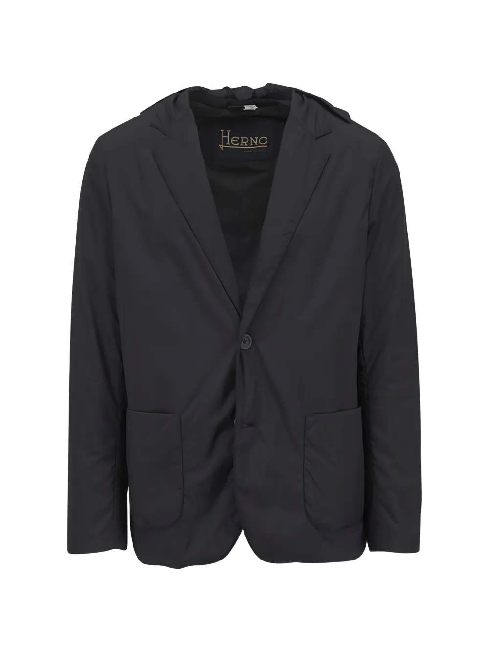 Herno hooded-neck blazer - Blue
