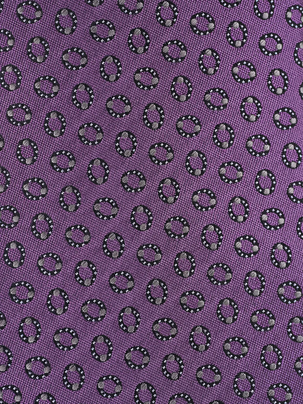 Zegna Stropdas met geometrisch patroon Paars