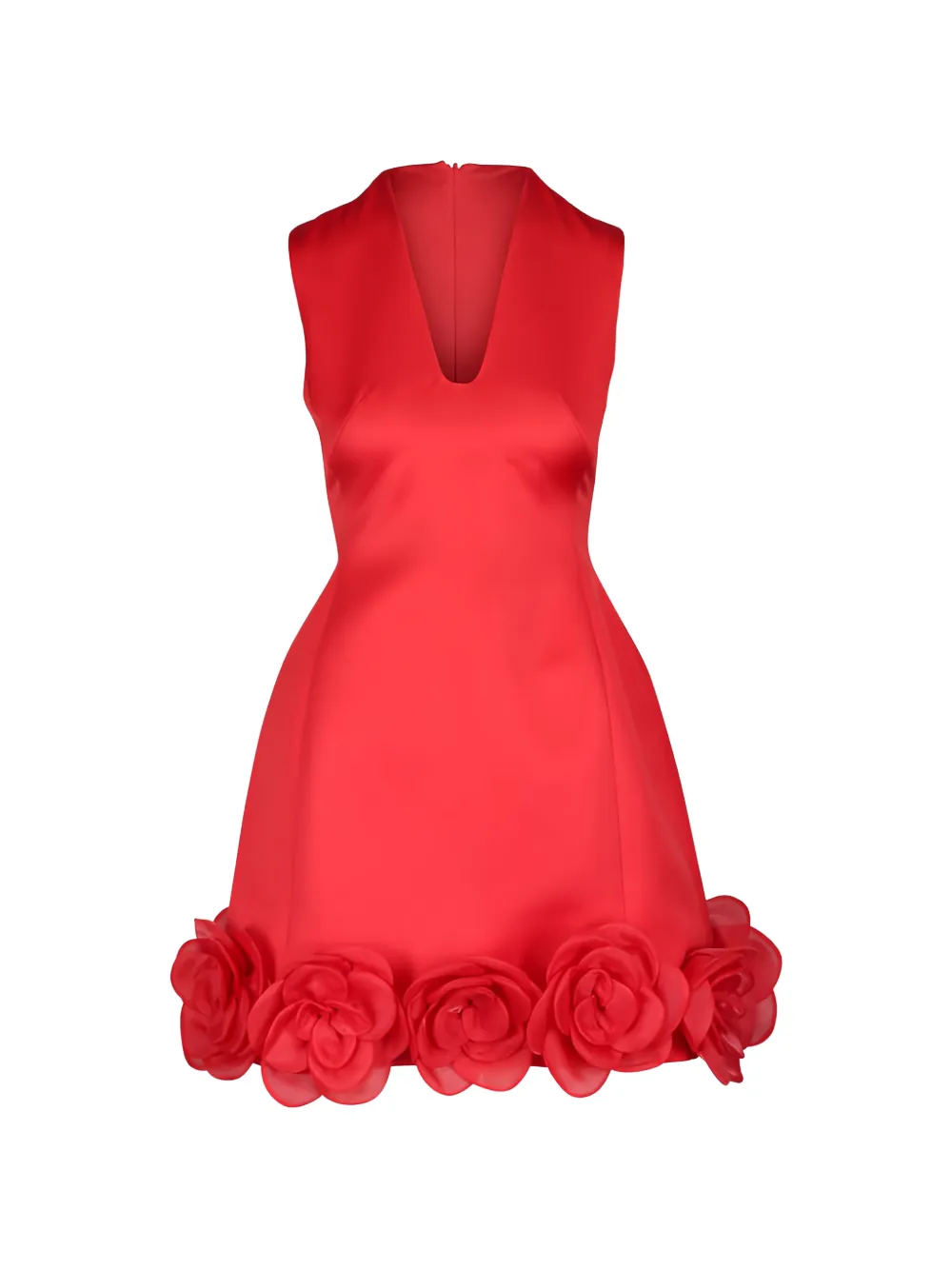 Leo Lin Bree floral-appliqué sleeveless mini dress - Rosso