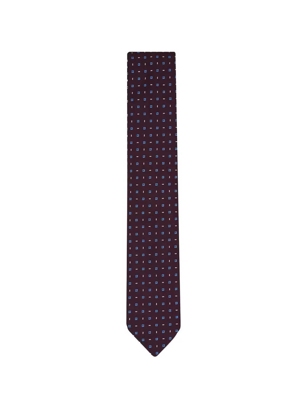 Zegna geometric-pattern silk tie - Rosso