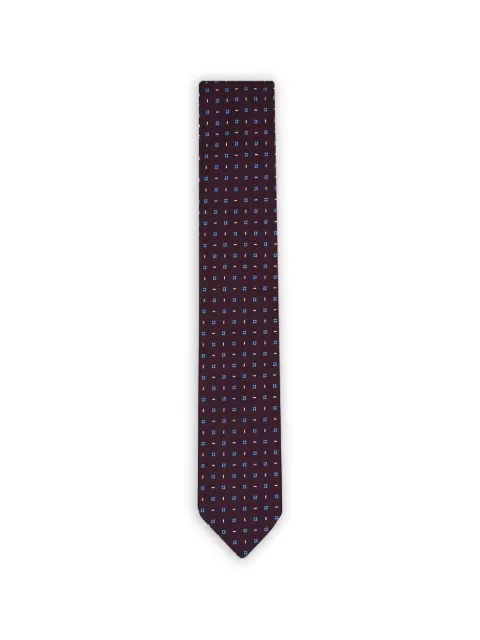 Zegna geometric-pattern silk tie