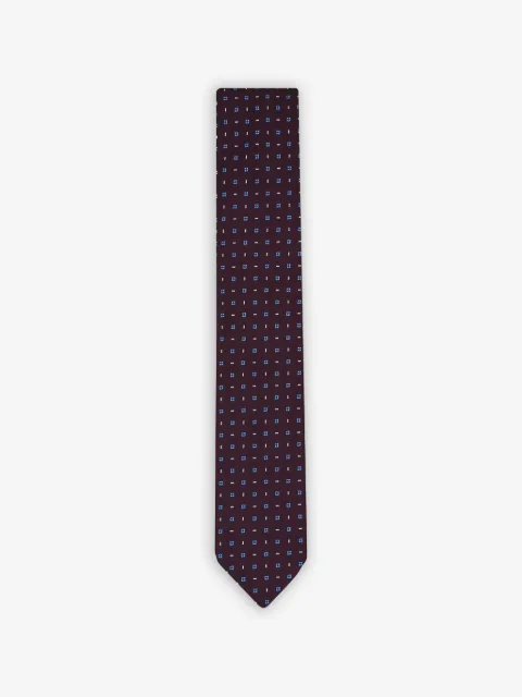 Zegna geometric-pattern silk tie