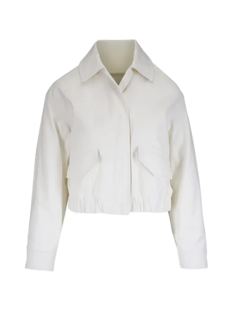 Vince elasticated-hem cropped jacket
