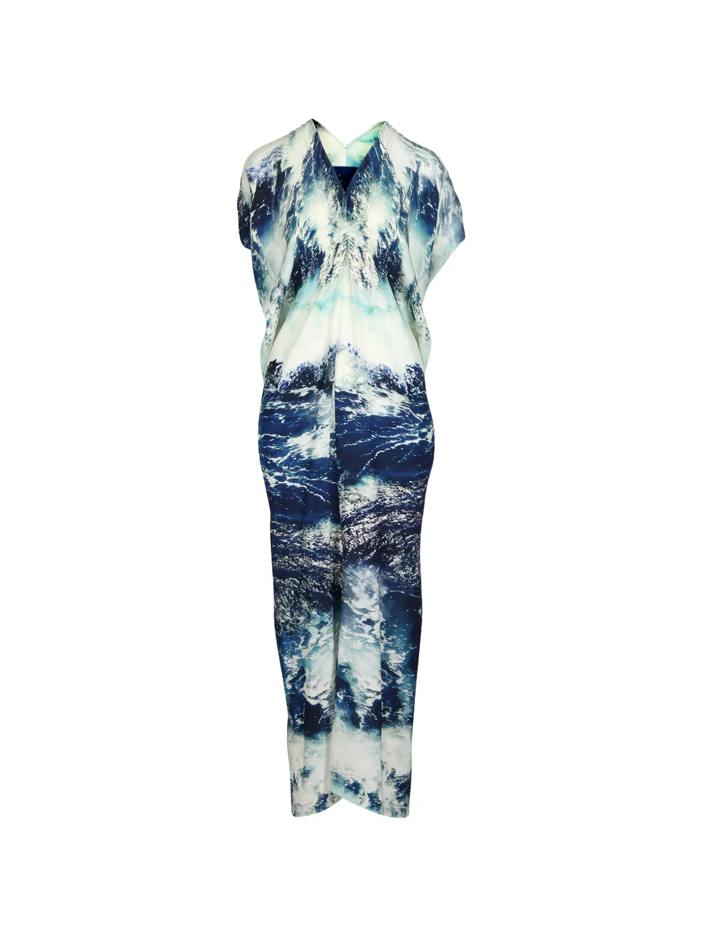 Zero + Maria Cornejo Issa graphic-print V-neck maxi dress - Blu