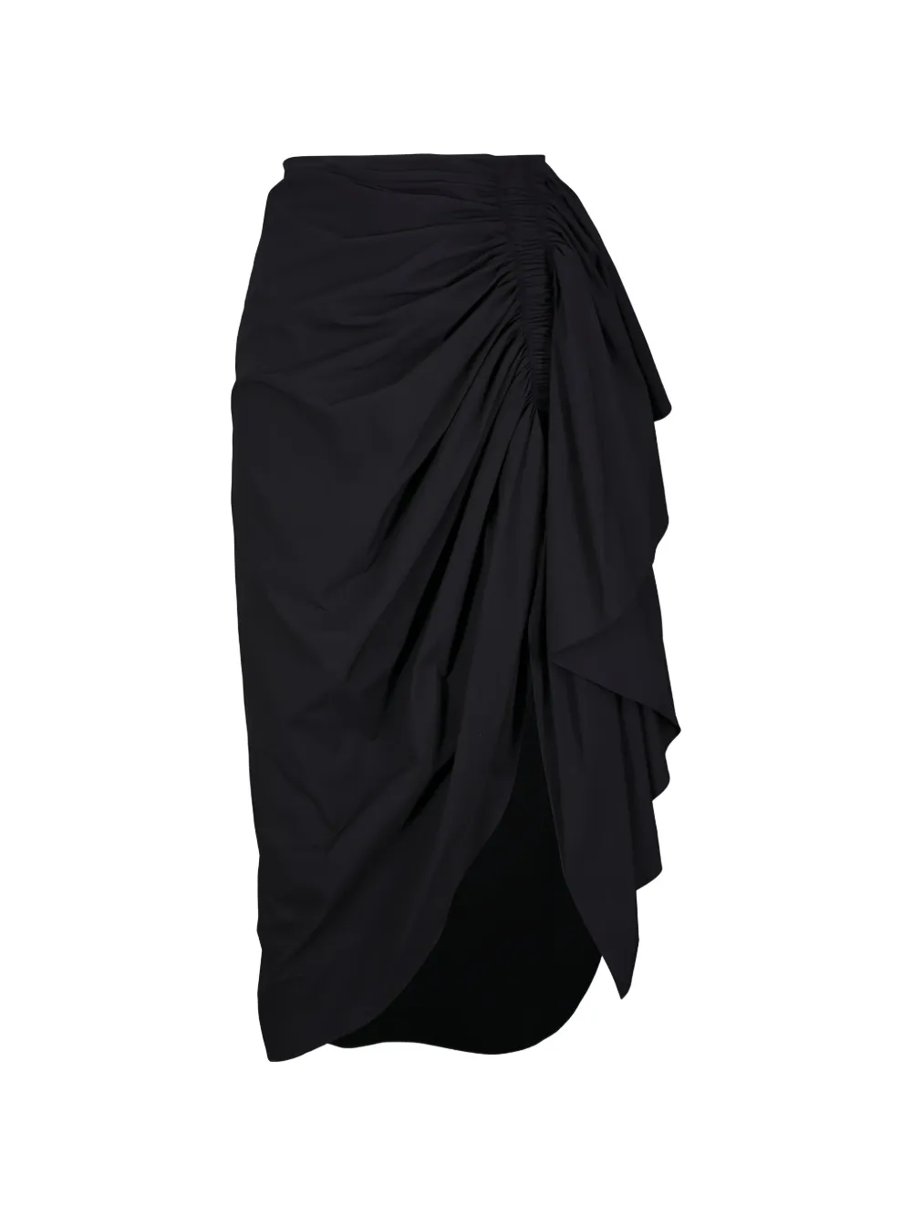 Michael Kors ruched ruffled skirt - Nero