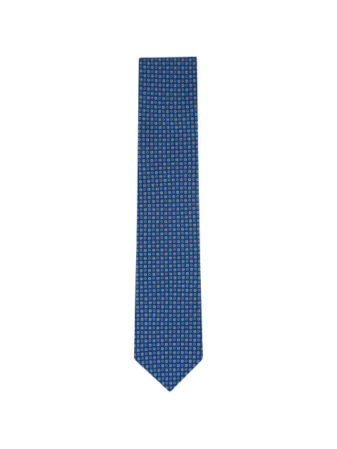 Eton geometric-pattern silk tie