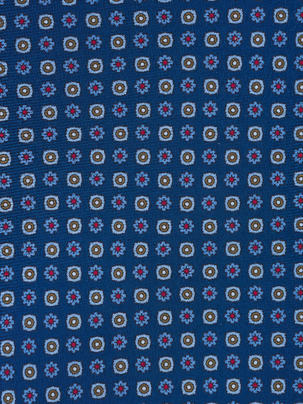 Eton Geometric-pattern Silk Tie In Blue