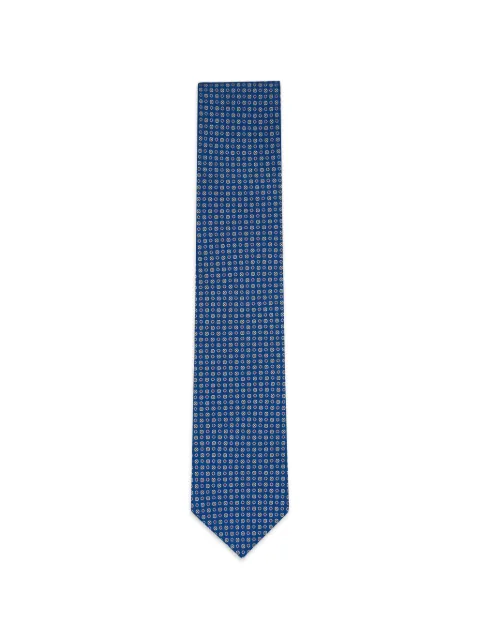 Eton geometric-pattern silk tie