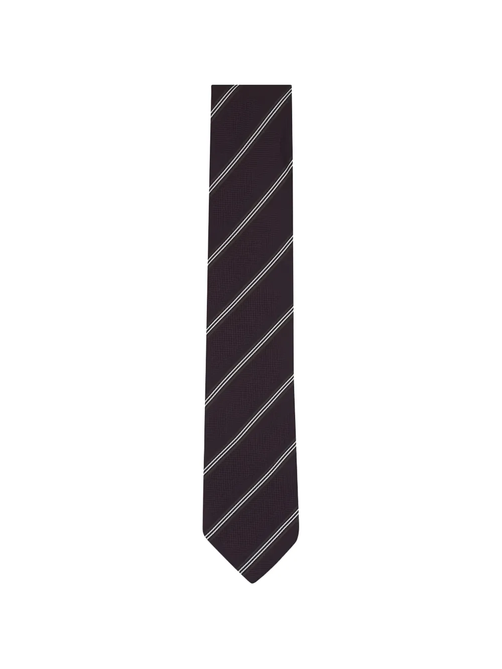 Eton Striped Silk Tie In Red