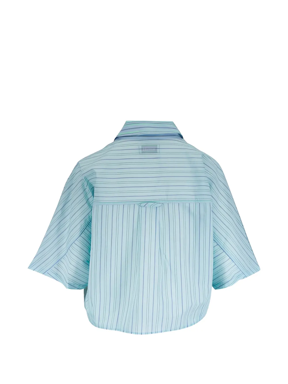 AGOLDE Merrin gestreepte cropped blouse Blauw