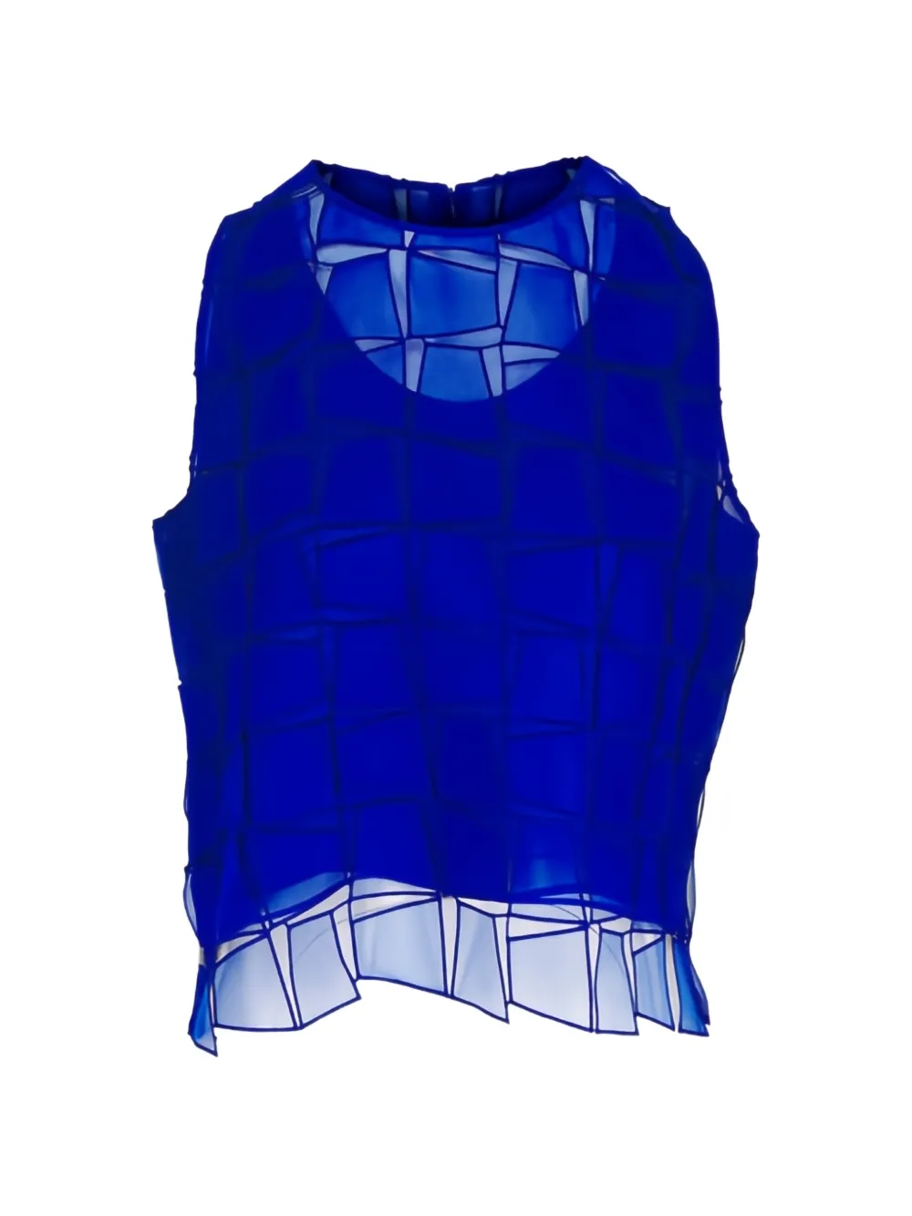 Akris patchwork organza blouse - Blue
