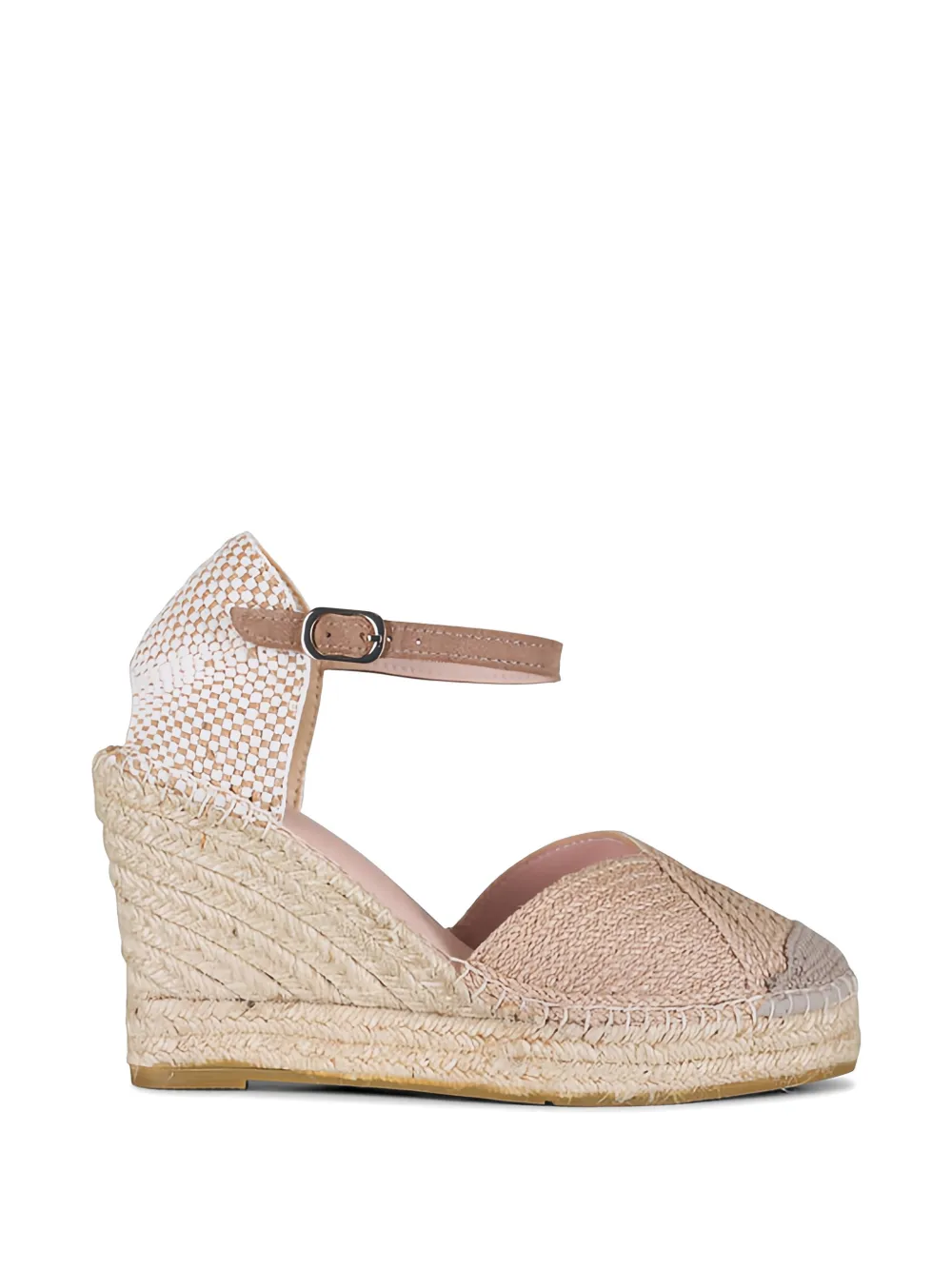 Ron White Buckle-fastening Wedge Espadrilles In Neutral