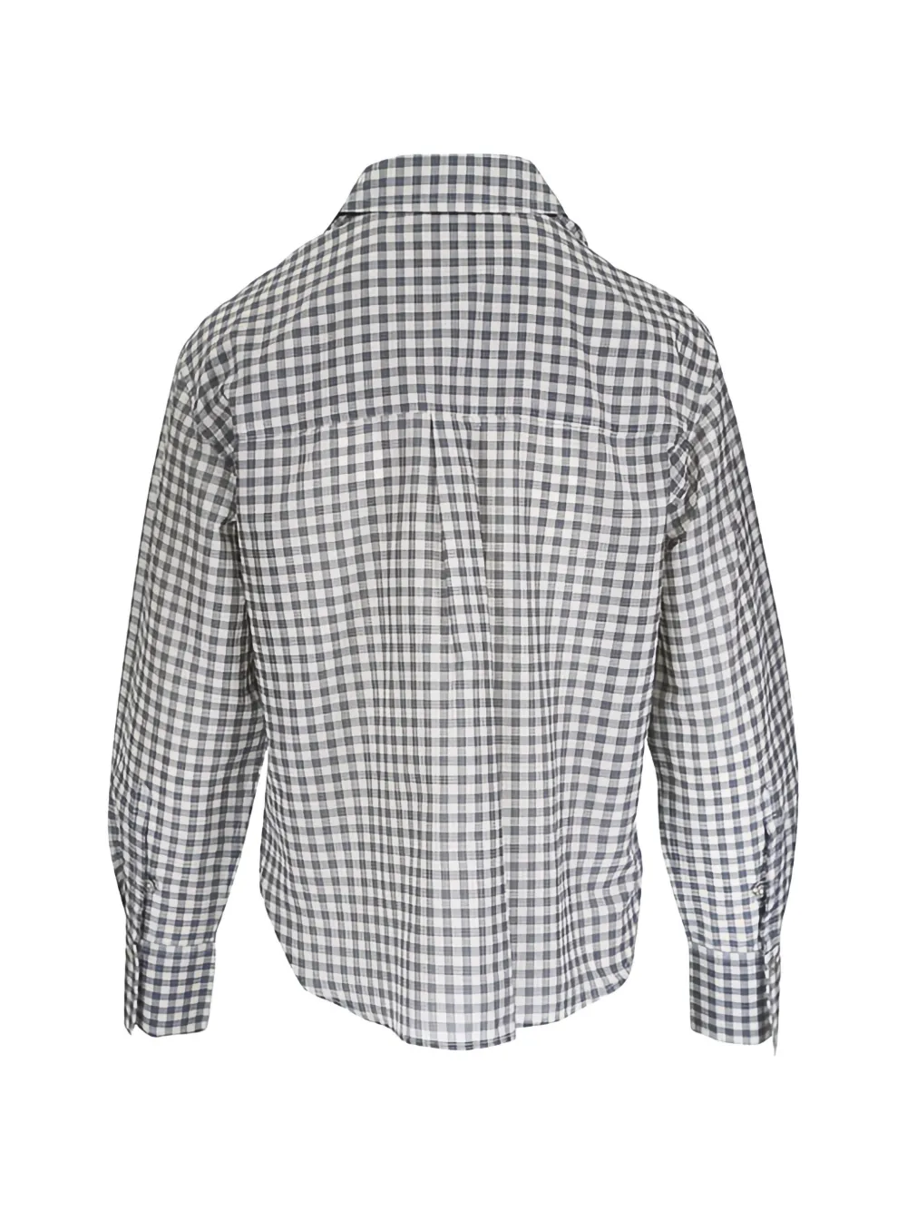 Vince T-shirt met gingham ruit Zwart