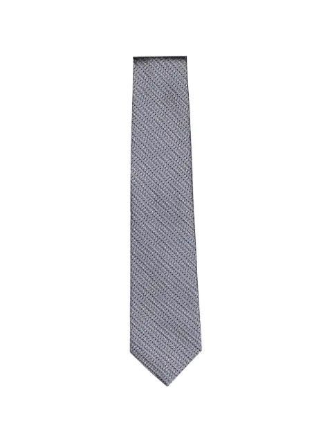 Isaia geometric-pattern silk tie