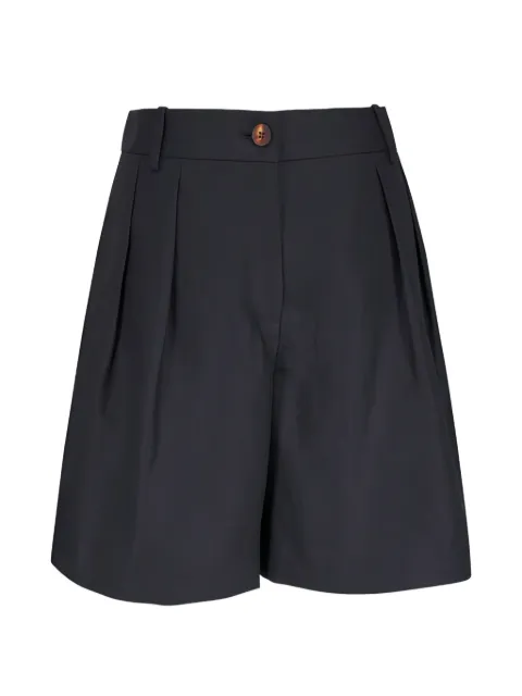 Lafayette 148 Park pleated linen shorts