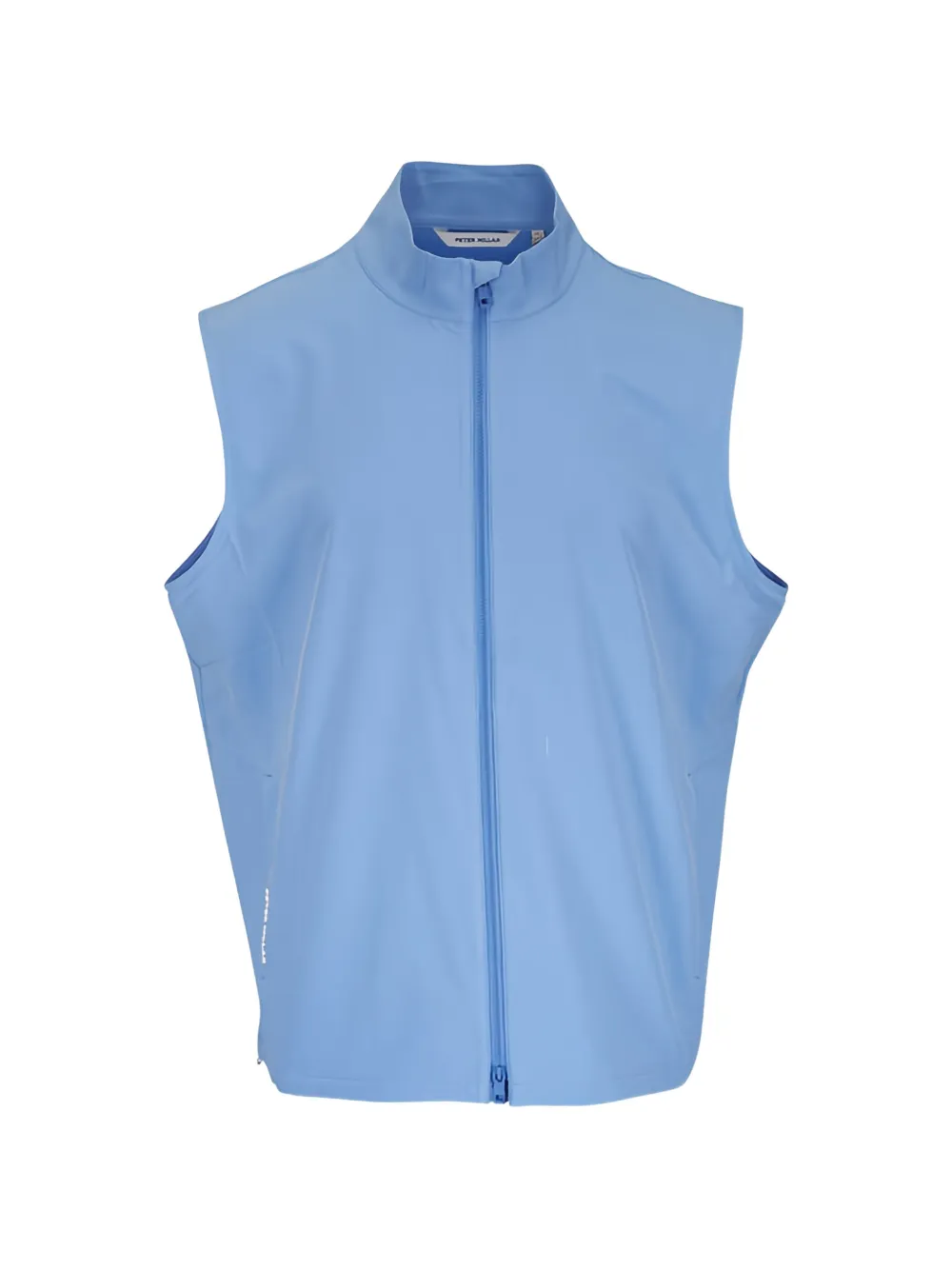 Peter Millar Logo-print Zip-up Vest In Blue