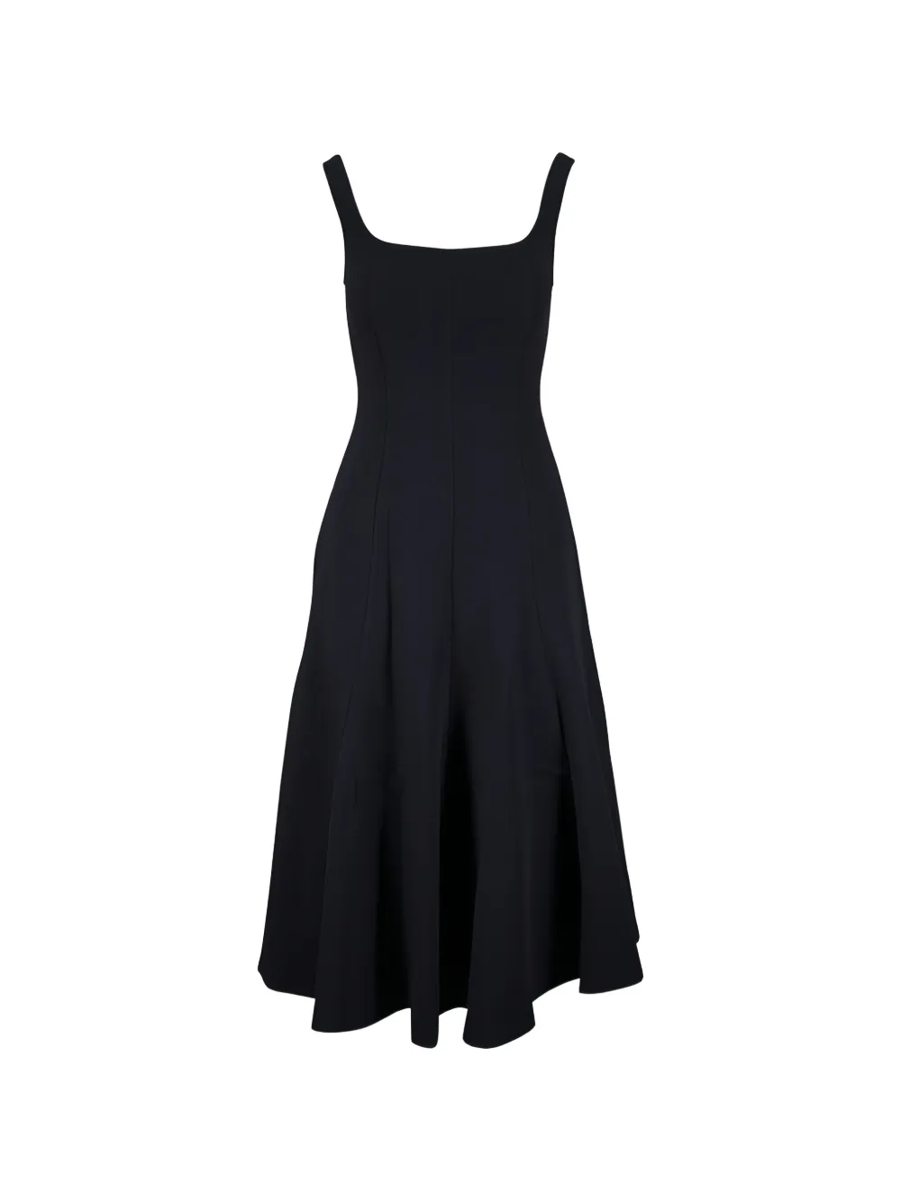Vince square-neck panelled midi dress - Blu