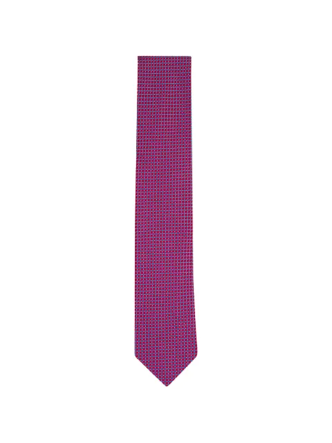 Eton geometric-pattern silk tie