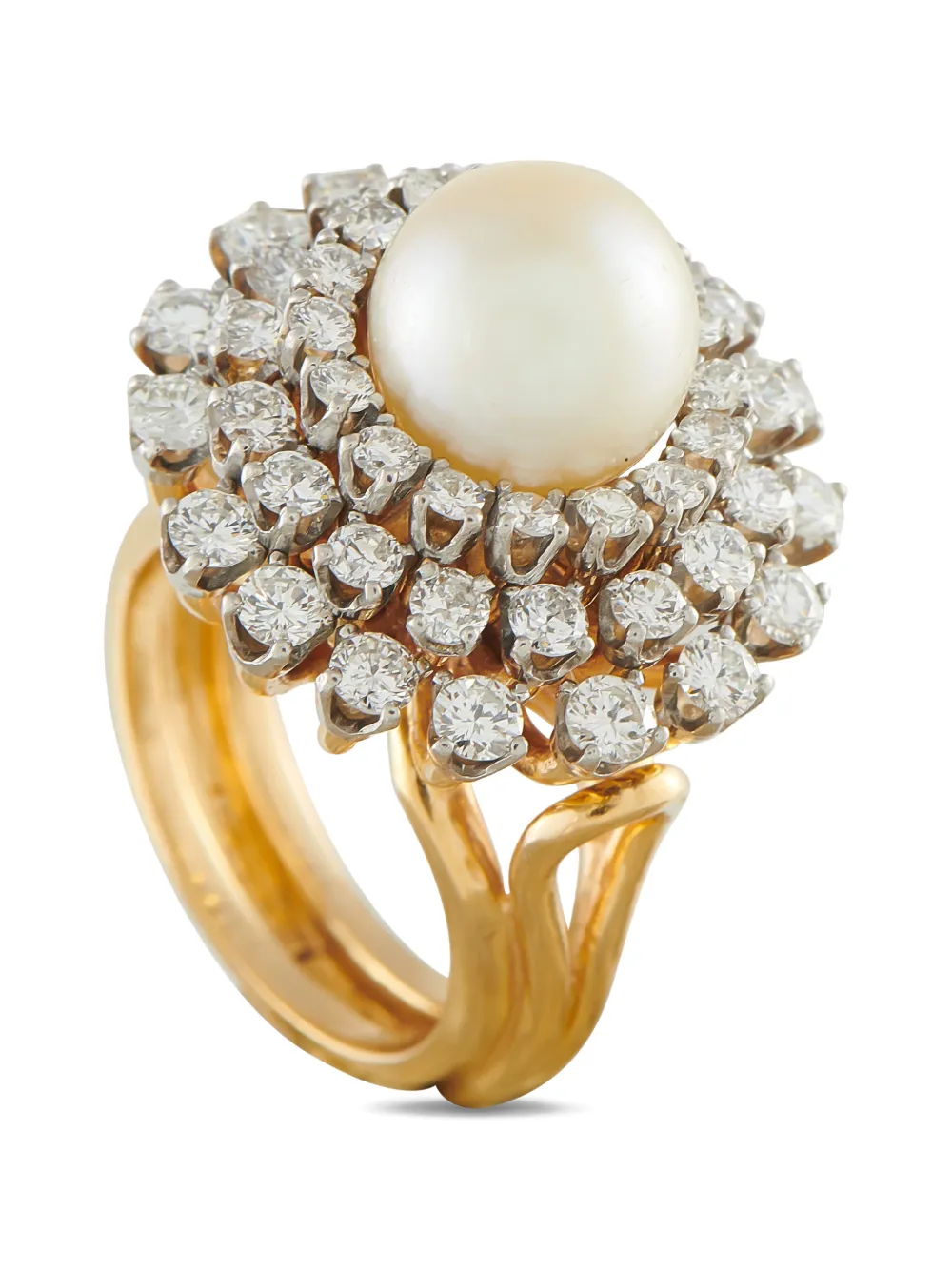 Mikimoto pearl and diamond ring - Oro