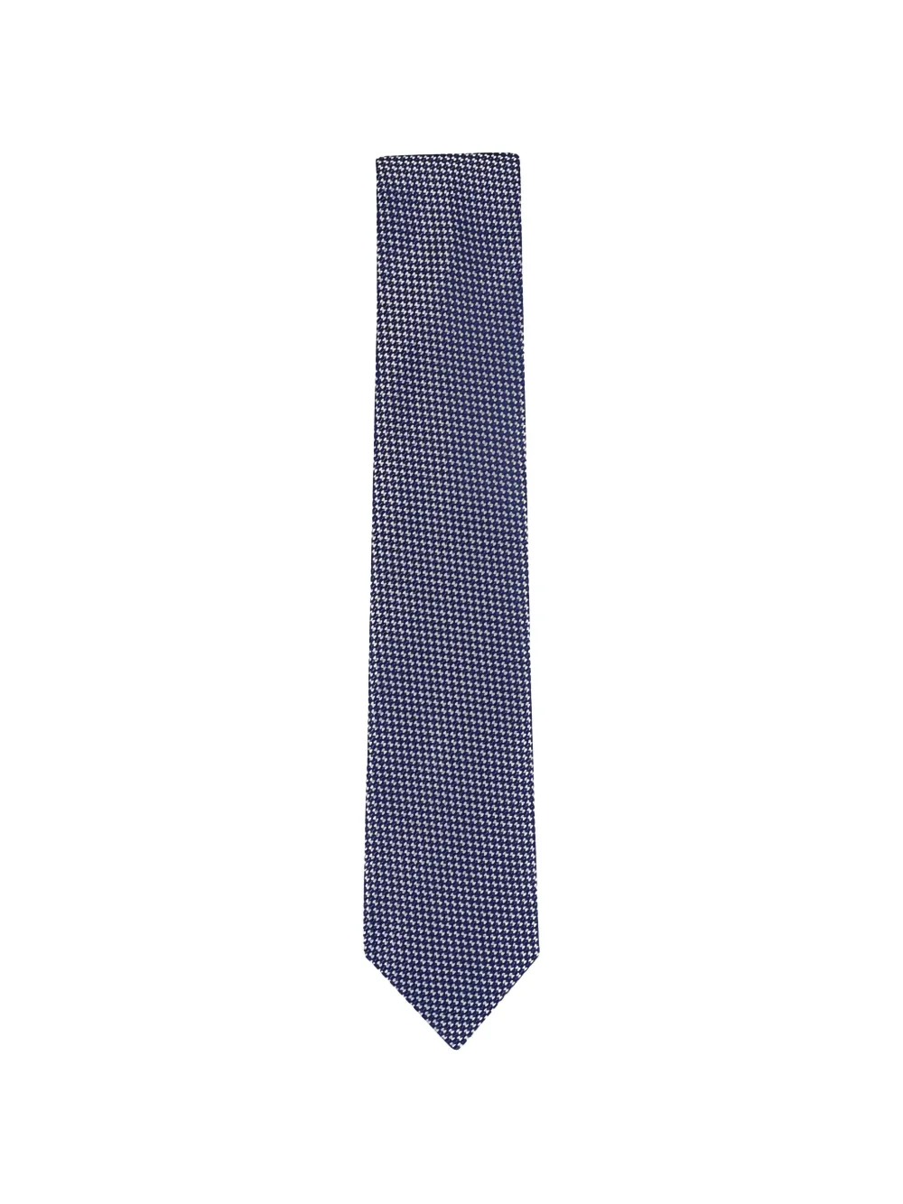 Zegna micro-patterned silk tie - Blu