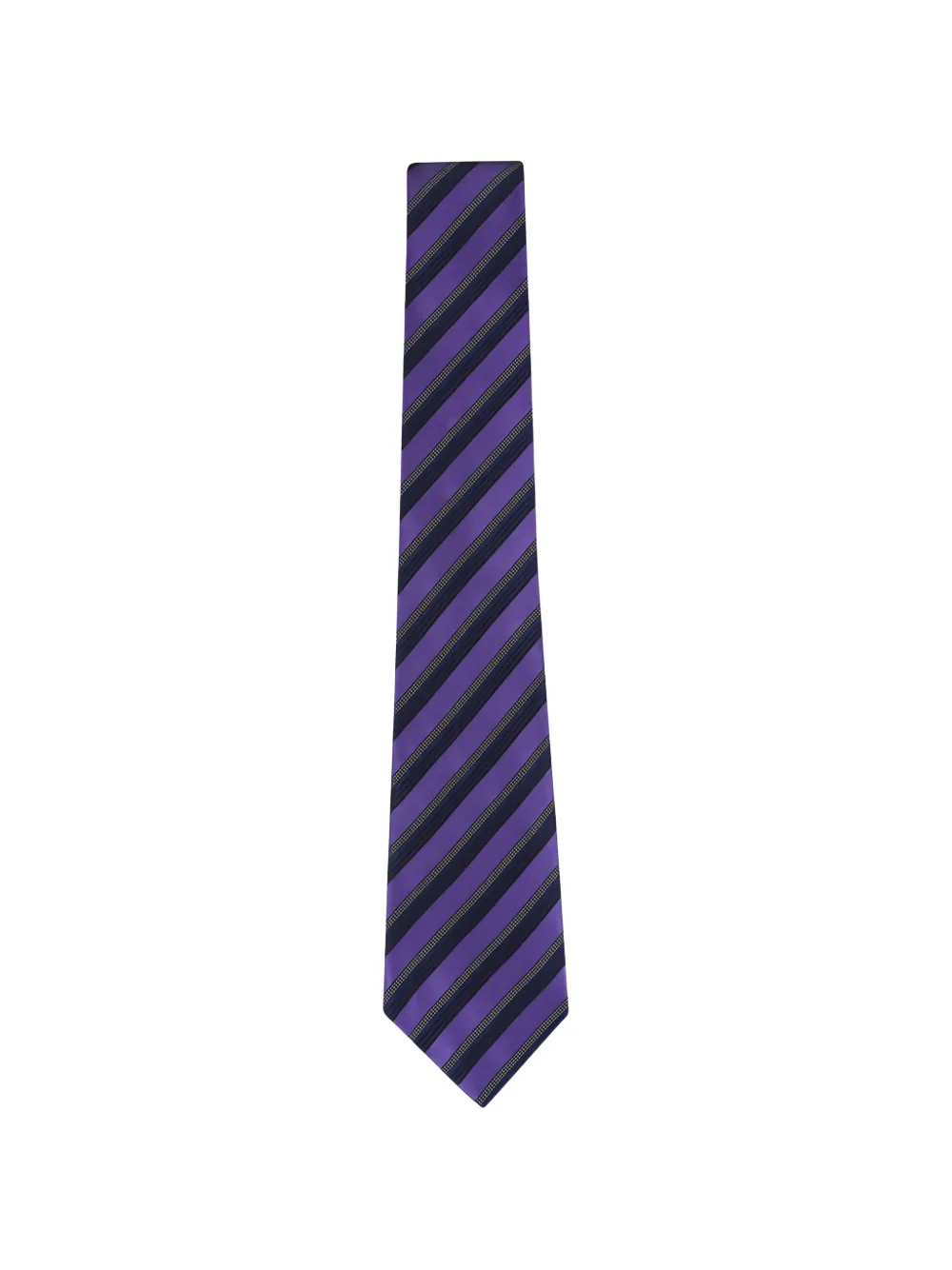 Zegna diagonal-stripe tie - Violett