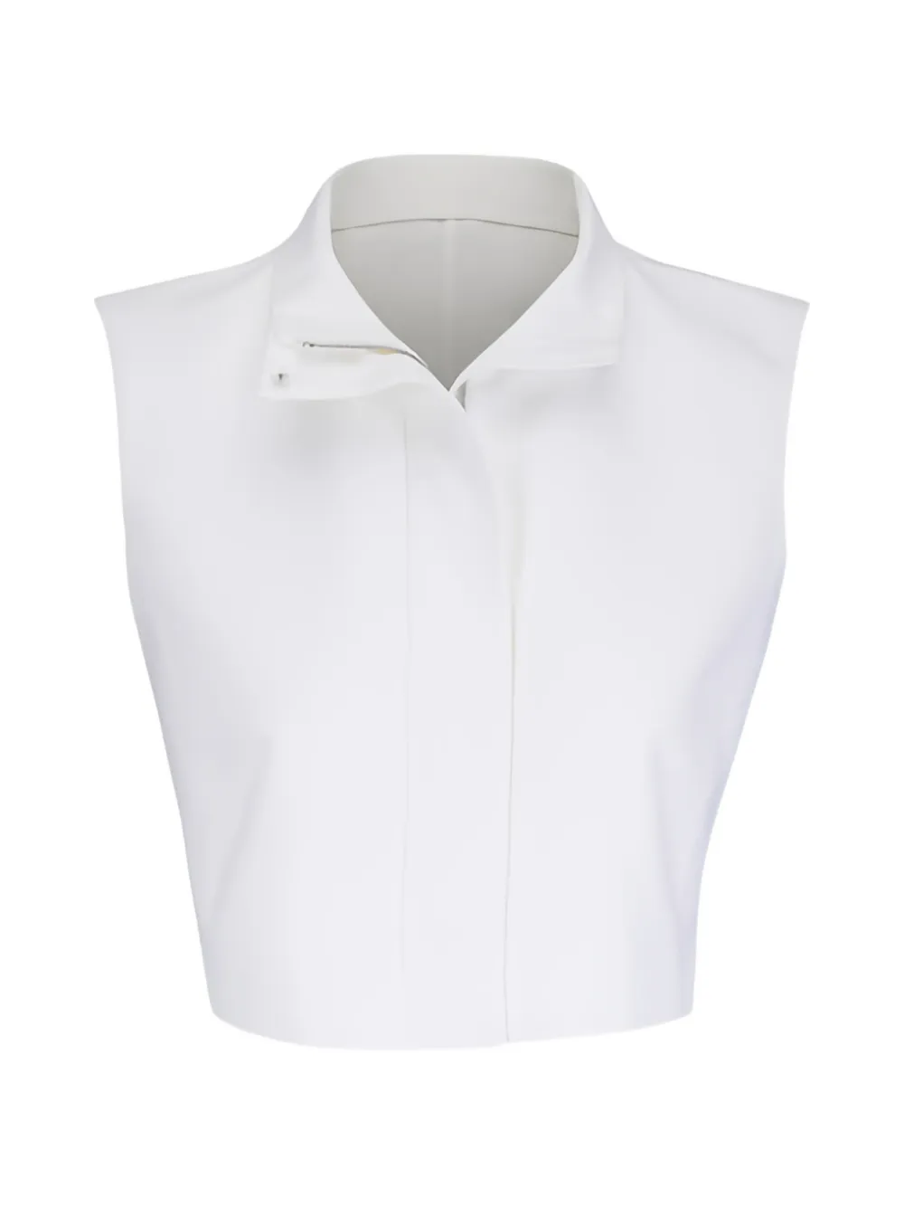 Akris Hester cropped sleeveless short vest - Toni neutri