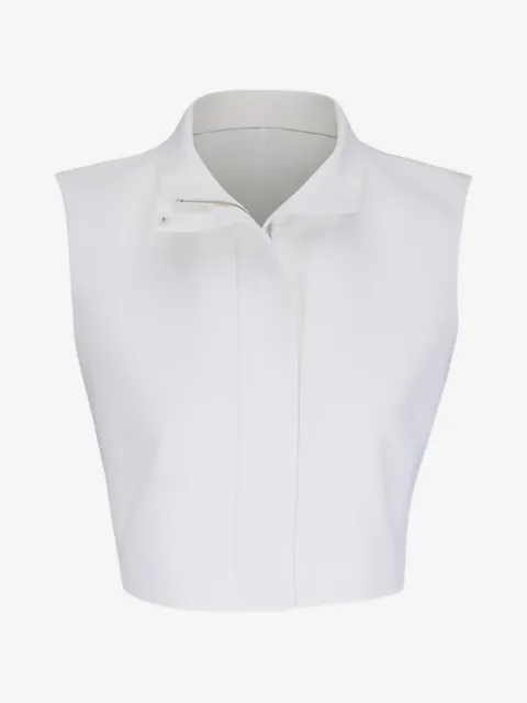 Akris Hester cropped sleeveless short vest