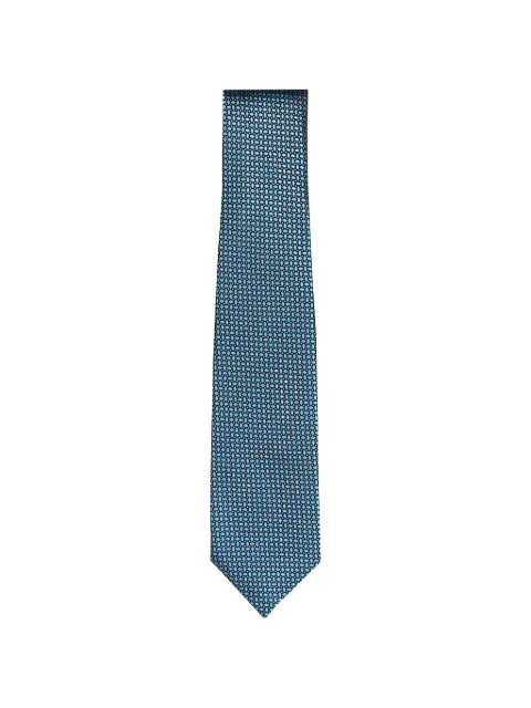 Isaia geometric-pattern tie