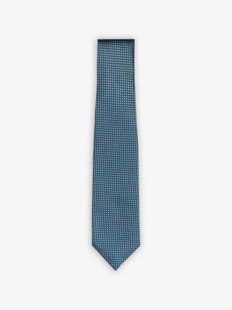 Isaia geometric-pattern tie