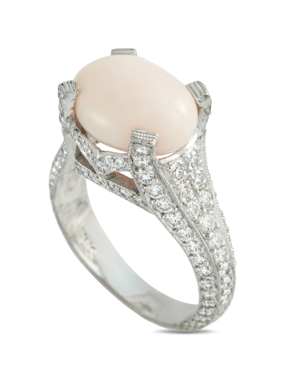 LB Exclusive conch pearl and diamond ring - Argento