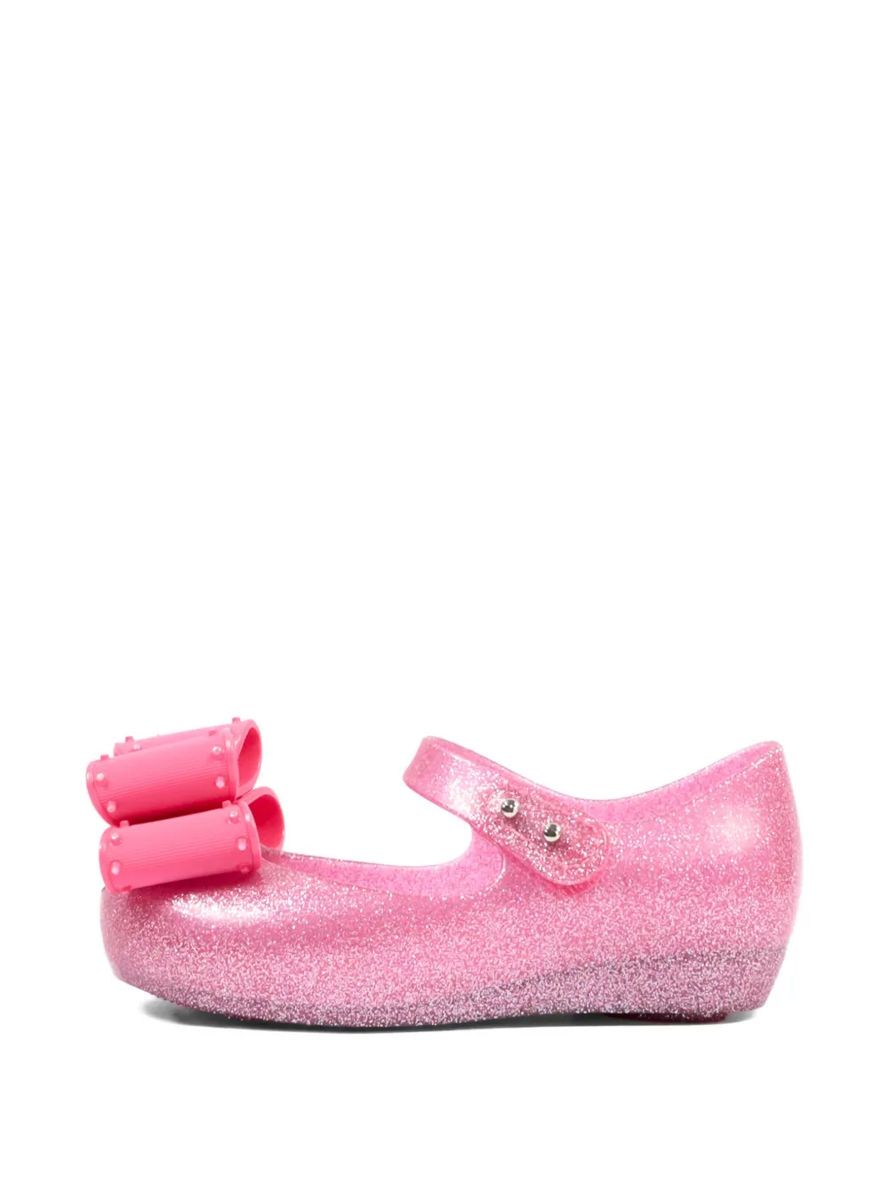 Mini Melissa Ultragirl Classic Bow glitter bow-detail ballet flats Roze